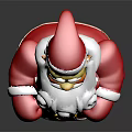 Classic Santa Claus Figure Wearing Red Suit White Beard And Brown Boots