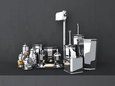 Small pieces of modern bathroom 3d model Small pieces of modern bathroom 3d model