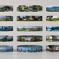 Diverse Panoramic Scenic Views Including City Nature and Architecture Scenes