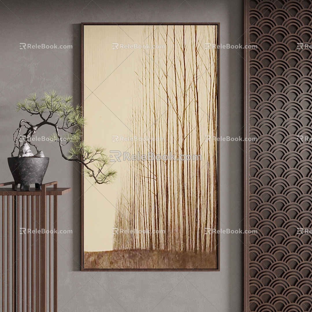 New Chinese Decorative Painting 3d model