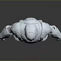 Shiny Silver Armored Game and Movie Character With Full Body Metallic Armor Standing Pose