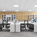 Modern Security Control Room with Multiple Surveillance Monitors and Control Desks