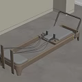 Professional Wooden Pilates Reformer Fitness Equipment with Metal Bar Spring Wires and Exercise Mat