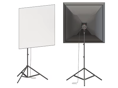 Professional Floor Lamp With Tripod Stand And Softbox For Studio Lighting 3d model