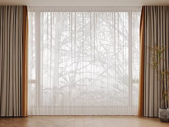 Curtain cloth curtain 3d model