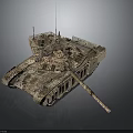 Advanced Military Tank With Camouflage Pattern Long Barrel And Heavy Armor
