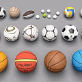 Various Sports Equipment Featuring Soccer Basketball Volleyball Rugby Tennis and Golf Balls