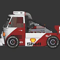 Red And White Modified Race Car With Goodyear Motul Shell Logos And Numbers 50 12