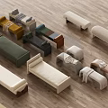 Modern Upholstered Sofa Benches With Various Colors And Designs For Living Room