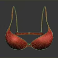 Comfortable Stylish Red Bra With Adjustable Straps For Women Daily Wear