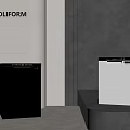 Poliform Modern Dishwashers In Gray And White For Contemporary Kitchen Setting