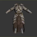 Intricate Medieval Metal Armor With Detailed Decorative Structure And Leather Components