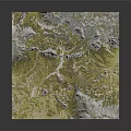 Garden Landscape Design Map Displaying Terrain Green Vegetation And White Water Areas