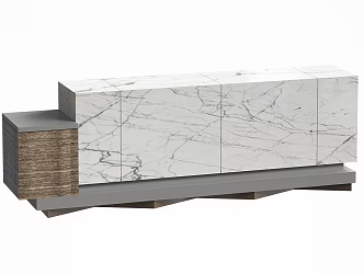 Reception Desk Front Desk Service Desk Marble Front Desk Cashier Desk 3d model