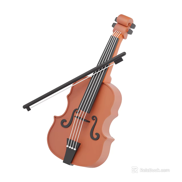 Colorful Violin Shaped Playground Equipment For Kids Outdoor Fun Games 3d model 