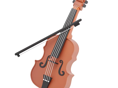 Colorful Violin Shaped Playground Equipment For Kids Outdoor Fun Games 3d model