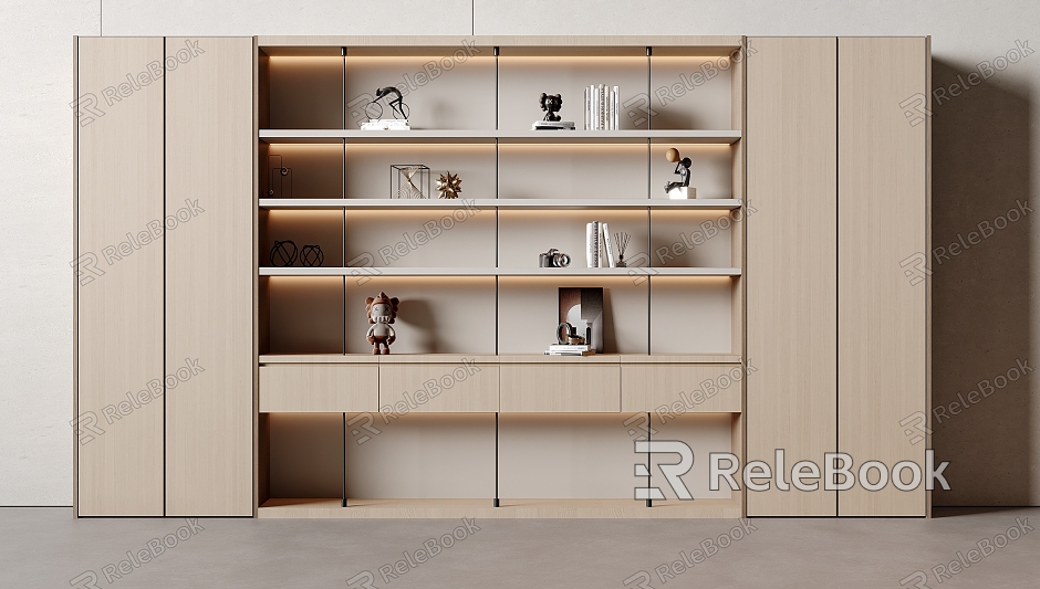 Modern bookcase model