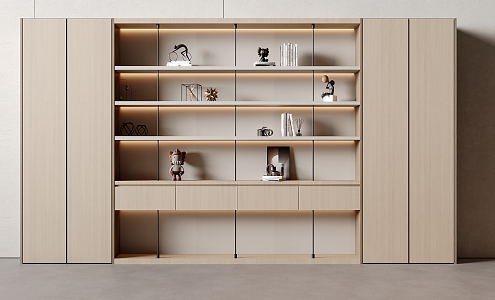 Modern bookcase 3d model