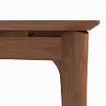 Minimalist Solid Wood Dining Table With Rectangular Tabletop And Slim Legs Design