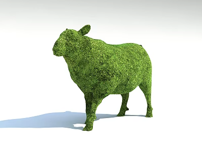 Artistic Shrub Topiary Sculpted Into Animal Shape For Garden Design 3d model