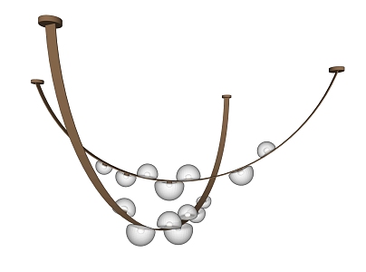 Modern Chandelier Linear Chandelier Art Chandelier 3d model