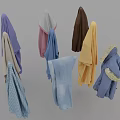 Assorted Hanging Clothes Featuring Various Colors And Styles Like Shirts Coats And Scarves