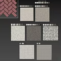 Various Decorative Tile Designs With Geometric Patterns Marble And Gold Accents 3d model