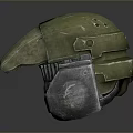 Modern Camouflage Tactical Helmet With Metallic Finish And Protective Sleek Design