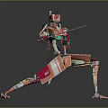 Modern Robot Samurai Machine Samurai Mecha Samurai 3d model