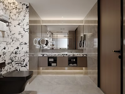 Toilet Hotel Toilet Light Luxury Toilet 3d model