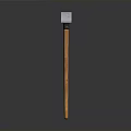 Sturdy Hammer Weapon With Metal Head And Wooden Handle Isolated On Gradient Background