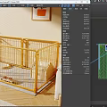 Yellow Wire Indoor Pet Cage with Fenced Design for Small Pets Home Use