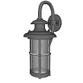 Modern Silver Wall Sconce With Curved Arm And Clear Glass Shade
