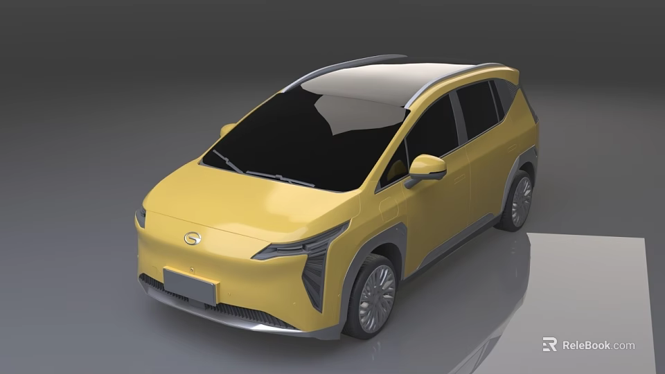 Yellow Compact SUV With Black Roof Modern Sleek Design And Stylish Exterior 3d model 