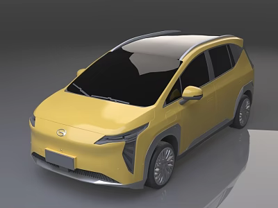 Yellow Compact SUV With Black Roof Modern Sleek Design And Stylish Exterior 3d model