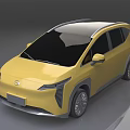 Yellow Compact SUV With Black Roof Modern Sleek Design And Stylish Exterior
