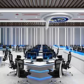 modern command center 3d model