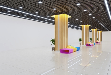 Modern Mall Pillar 3d model