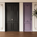 French Double Door Combination 3d model