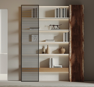 Modern Decorative Cabinet Open Cabinet Bookcase 3d model