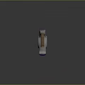 Futuristic Purple Metallic Weapon Featuring Glowing Core And Sleek Mechanical Design