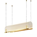 Elegant Modern Chandelier With Gold Metal Frame And White Fabric Shade Design