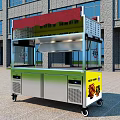 Mobile Food Cart With Display Cabinets For Wuhan Juewei Boneless Chicken Feet