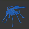 Golden Mosquito Sculpture With Detailed Metallic Design And Artistic Features