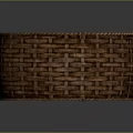 Intricate Weave Natural Wicker Round Storage Basket For Home Decor Organizing