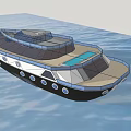 Luxury Yacht With Modern Design Floating On Water