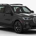 Black BMW X7 SUV Luxury Exterior Design With Alloy Wheels And Front Grille