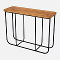 Nordic Entrance Table Solid Wood Entrance Very Narrow Entrance Table against the Wall Table Iron Entrance Super Narrow Corridor Table 3d model