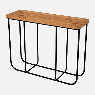 Nordic Entrance Table Solid Wood Entrance Very Narrow Entrance Table against the Wall Table Iron Entrance Super Narrow Corridor Table 3d model