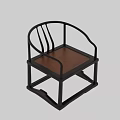 Elegant Traditional Wooden Armchair With Curved Arms And Rattan Seat Design